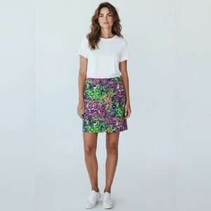 EP NY Womens Size Large Floral Print Golf Casual Pickleball Multicolor Skort